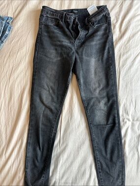 Vero Moda Charcoal Black Denim High-Rise Jeans